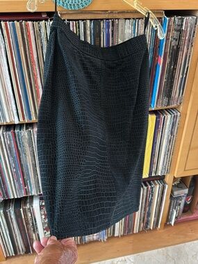 Price Drop: VTG,NW/OT,lined, BLACK, textured,Alligator-Embossed  PIA RUCCI, 8